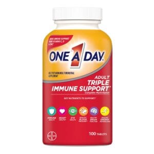 One A Day® Triple Immune Support* Complete Multivitamin with Vitamins C, D and Zinc