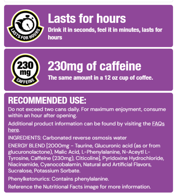 grape2 Grape Blast Flavor 5-hour ENERGY Drink 12-pack