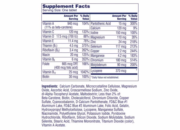 One A Day® Men’s 50+ Complete Multivitamin