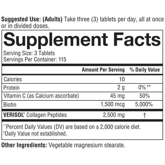 1985130-847__5 youtheory Concentrated Effect Verisol Collagen with Biotin, 345 Count